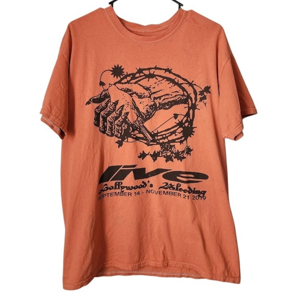 POSTY CO Post Malone Tour Tee Hollywood's Bleeding 2019 Graphic Shirt M